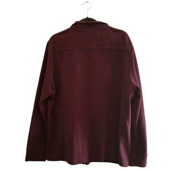 Burgundy Perry Ellis Men's Zip-Up Sweater - Picture 2 of 7
